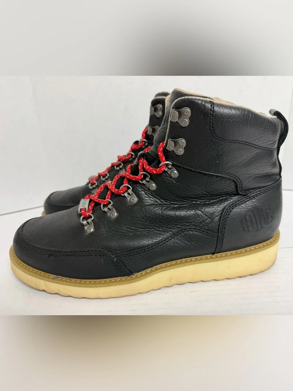Harley Davidson Men's Salter Black Leather Motorcycle Boots D93647 Size 12 GUC